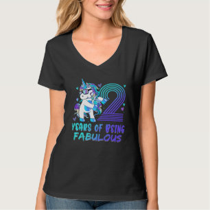 2. Geburtstag 2 Jahr Altes Mädchen Flossenprinzess T-Shirt