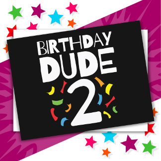 2. Geburtstag 2 Jahr Junge Party Geburtstag Typ 2 Postkarte
