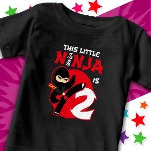2. Geburtstag 2 Jahre Alte Kinder Party Little Nin Baby T-shirt
