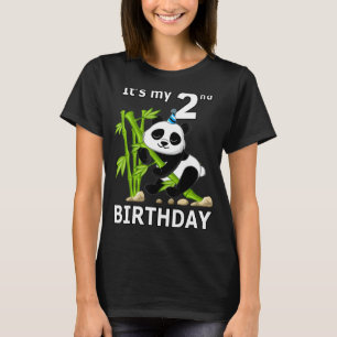 2. Geburtstag 2 Jahre altes Party Tier Panda 6 T-Shirt