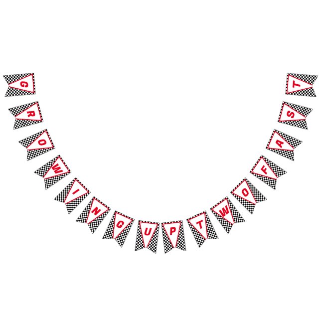 2. Geburtstag: Aufwachsen von zwei schnellen Rennw Wimpelkette (Alle)