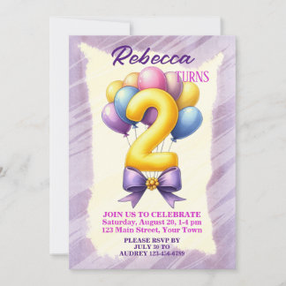 2. Geburtstag Ballon Thema Einladung