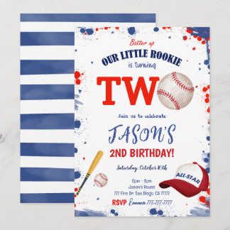2. Geburtstag Baseball Einladung