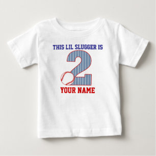 2. Geburtstag Baseball Personalisierter T - Shirt