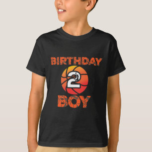 2. Geburtstag Basketball Party 2 Jahre Alte Tageka T-Shirt