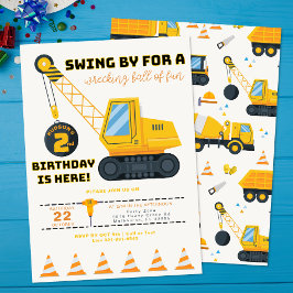 2. Geburtstag Baukrane Einladung