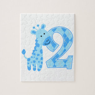 2. Geburtstag Blue Giraffe Puzzle
