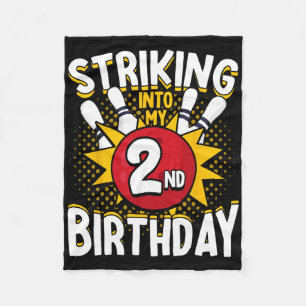 2. Geburtstag Bowling Thema Einzug in den Geburtst Fleecedecke