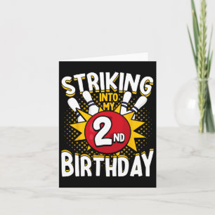 2. Geburtstag Bowling Thema Einzug in den Geburtst Karte