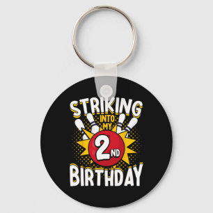 2. Geburtstag Bowling Thema Einzug in den Geburtst Schlüsselanhänger
