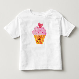 2. Geburtstag - Cupcake Backgirls Aquarell Kleinkind T-shirt