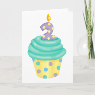 2. Geburtstag des Babys - Kuchen Karte