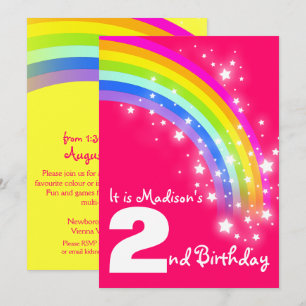 2. Geburtstag des Kinderlila Regenbogens laden ein Einladung