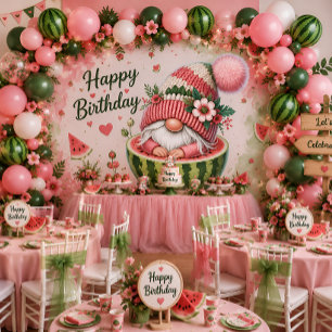 2. Geburtstag des Wassermelonen-Gnoms Einladung