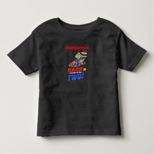 2. Geburtstag Dinosaurier-Rennwagen Los geht's Kleinkind T-shirt