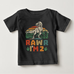 2. Geburtstag Dinosaurier T Rex Rawr Ich bin 2 für Baby T-shirt