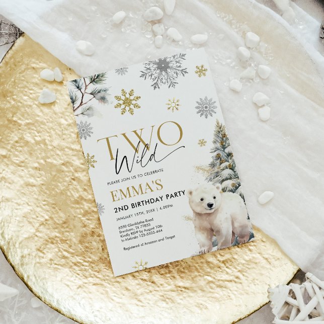 2. Geburtstag Einladungsbär, zwei Wilde Geburtstag Einladung (Von Creator hochgeladen)