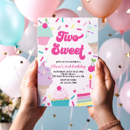 2. Geburtstag Eis und Kuchen Einladung