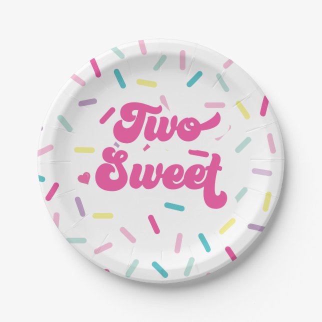 2. Geburtstag Eis und Kuchen Pappteller (Vorderseite)