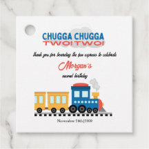 2. Geburtstag farbenfroher Cartoon Zug