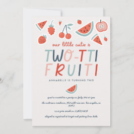 2. Geburtstag Früchte Rot Sommer Kinder Party Einladung