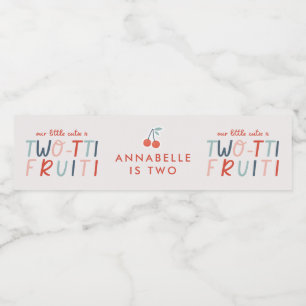 2. Geburtstag Früchte Rot Sommer Kinder Party Wasserflaschenetikett