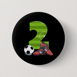 2 Geburtstag Fußball Erster Geburtstag Fußball Kin Button