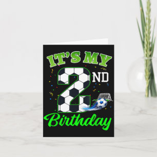 2. Geburtstag Fußball Junge Mädchen Kinder Fußball Karte