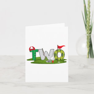 2. Geburtstag Golf Thema 2 Jahre Alte Kinder Sport Karte