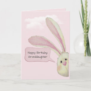 2. Geburtstag Hase auf Rosa Karte