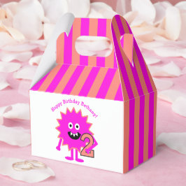 2. Geburtstag Hot Pink Monster Girl Niedlicher Spa Geschenkschachtel