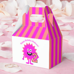 2. Geburtstag Hot Pink Monster Girl Niedlicher Spa Geschenkschachtel