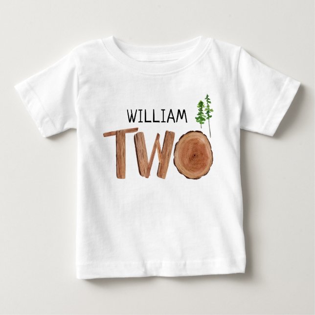 2. Geburtstag Individuelle Name Baby T-shirt (Vorderseite)