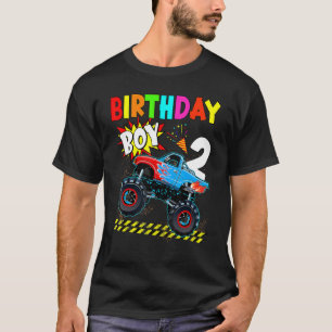 2. Geburtstag Junge Blaze 2 Jahr Alter Monster Lkw T-Shirt