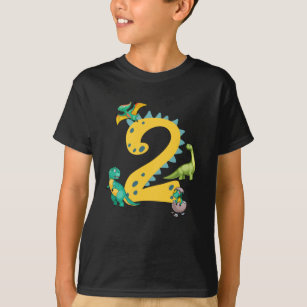 2. Geburtstag Junge Dinosaur Trex Dino 2 Jahre alt T-Shirt