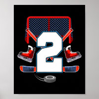 2. Geburtstag Junge Eishockey Thema 2 Jahre alte P