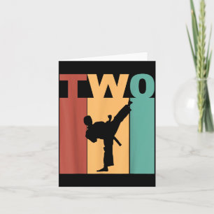 2. Geburtstag Karate Taekwondo Thema 2 Jahre alt Karte