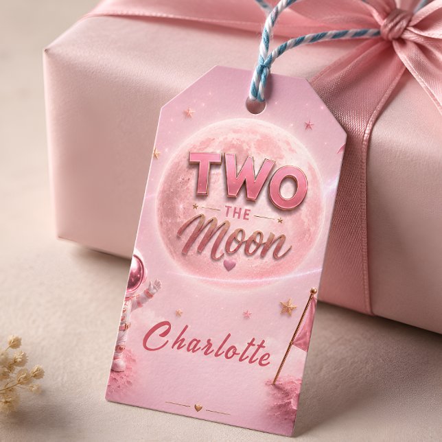 2. Geburtstag Mädchen Weltraum Geschenkanhänger (Von Creator hochgeladen)