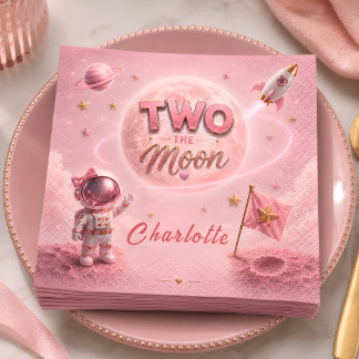 2. Geburtstag Mädchen Weltraum Serviette
