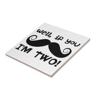 2. Geburtstag Mustache Fliese