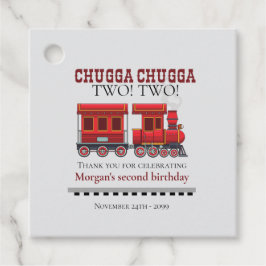 2. Geburtstag Party Niedlich Red Western Bahn Geschenkanhänger