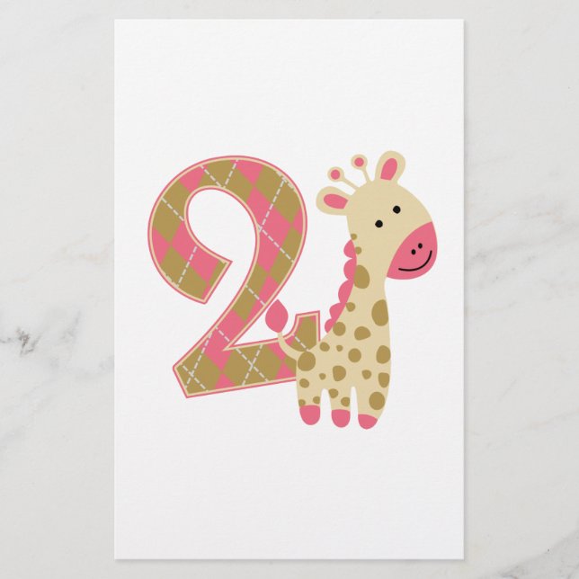 2. Geburtstag Pink Giraffe (Vorderseite)