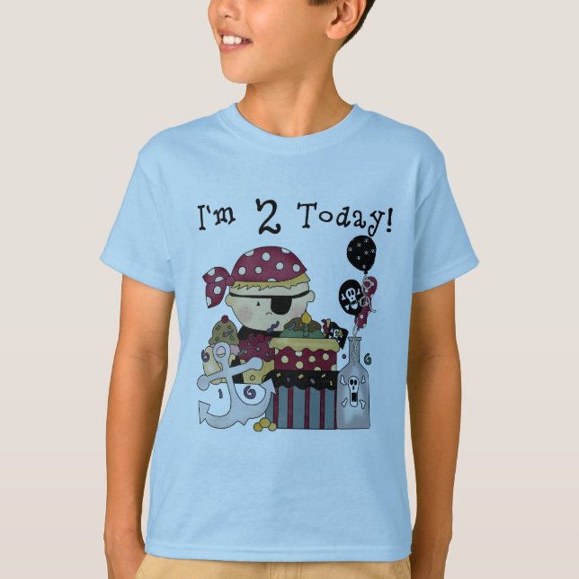 2. Geburtstag Pirate Tshirts und Geschenke (Vorderseite)
