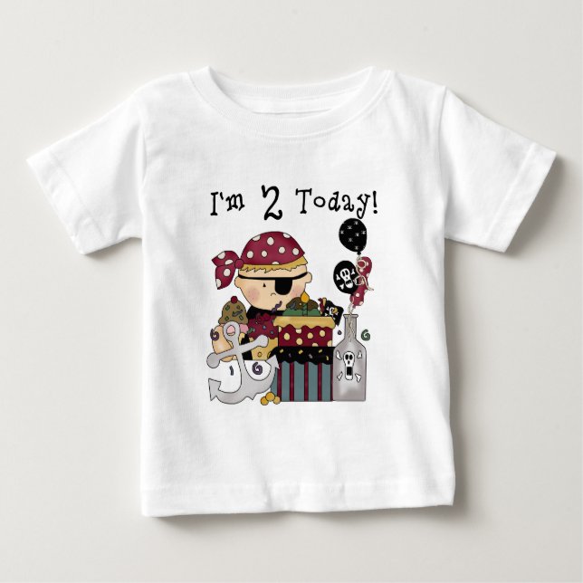 2. Geburtstag Pirate Tshirts und Geschenke (Vorderseite)