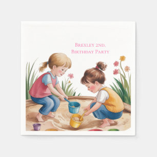 2. Geburtstag Sandbox Girl Party Serviette