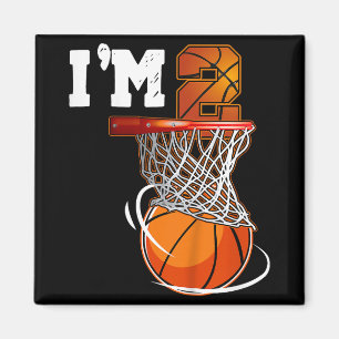 2. Geburtstag Shirt Boy Basketball Kinder Zwei Jah Magnet