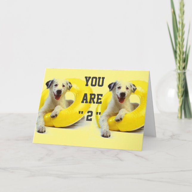 "2." GEBURTSTAG" VOLLER SPASS UND KISSEN, AUCH! KARTE (Vorderseite)