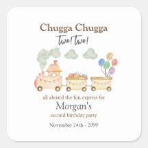 2. Geburtstag Wasserfarbenfrohe Züge Spaß Express