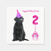 2. Geburtstag Welpenthema - Niedlicher Hund Pink G