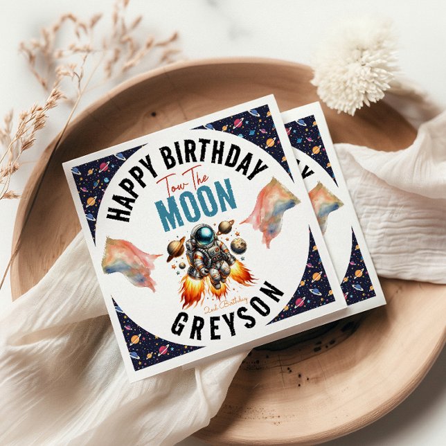 2. Geburtstag Weltraum starten Serviette (Von Creator hochgeladen)